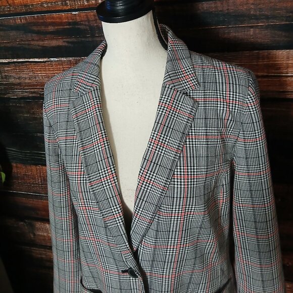 GAP Academy Blazer Jacket Size 12 Plaid - Picture 3 of 10